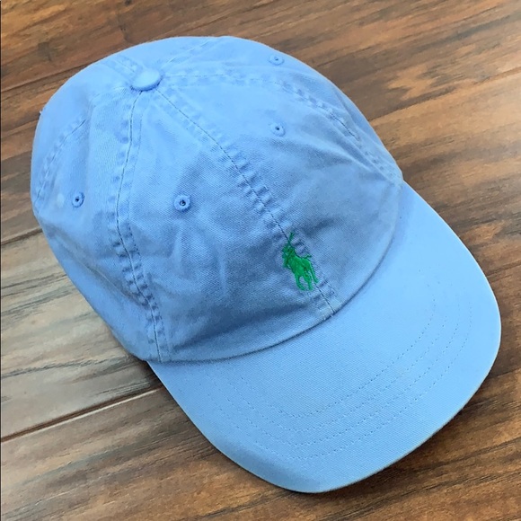 light blue polo hat